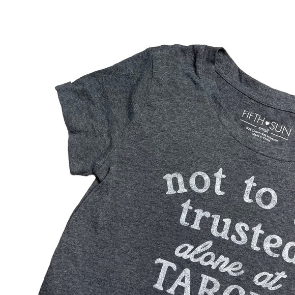 Fifth Sun “Not to be Trusted alone at Target” Gray Tee Shirt S - Picture 2 of 7